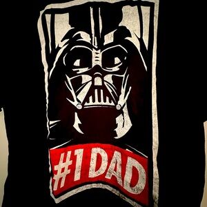Star Wars Black T-Shirt by Fifth Sun, #1 Dad, XL, Darth Vader